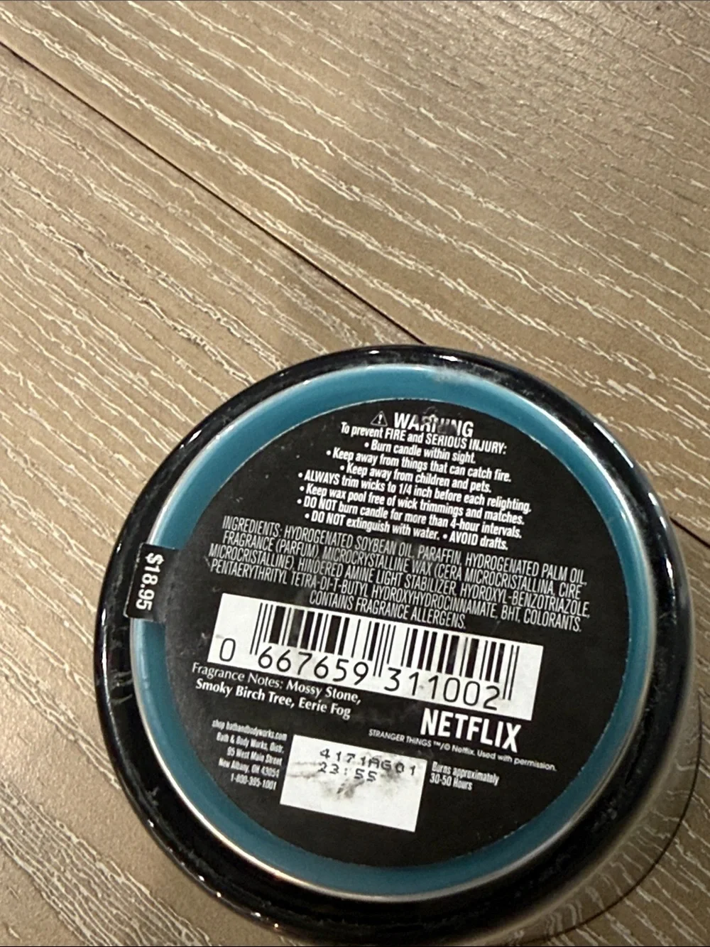 Bath & Body Works Stranger Things Candle - Black, Blue, Red